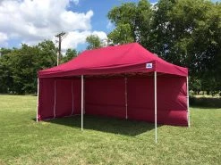 Delta Canopy F/S Model 10'x20' Maroon - Pop Up Tent Pro With Solid Walls Pop Up Tents