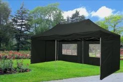 Delta Canopy Pop Up Tents F Model 10'x20' Black - Pop Up Tent Pro