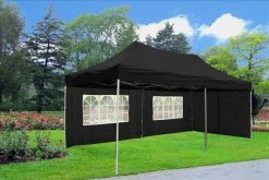 Delta Canopy Pop Up Tents F Model 10'x20' Black - Pop Up Tent Pro