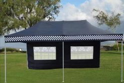 Delta Canopy Pop Up Tents E Model 10'x20' Black Checker - Pop Up Tent