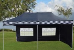 Delta Canopy Pop Up Tents E Model 10'x20' Black Checker - Pop Up Tent