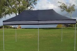 Delta Canopy Pop Up Tents E Model 10'x20' Black Checker - Pop Up Tent