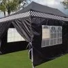 Delta Canopy Pop Up Tents E Model 10'x20' Black Checker - Pop Up Tent