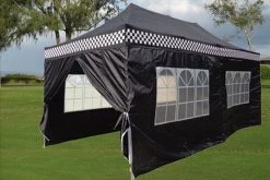 Delta Canopy Pop Up Tents E Model 10'x20' Black Checker - Pop Up Tent