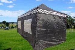 Delta Canopy F Model 10'x20' Black Checker - Pop Up Tent Pro
