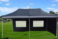 Delta Canopy F Model 10'x20' Black Checker - Pop Up Tent Pro