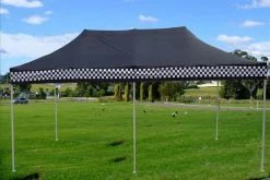Delta Canopy F Model 10'x20' Black Checker - Pop Up Tent Pro
