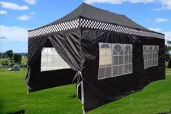 Delta Canopy F Model 10'x20' Black Checker - Pop Up Tent Pro