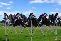 Delta Canopy F Model 10'x20' Black Checker - Pop Up Tent Pro