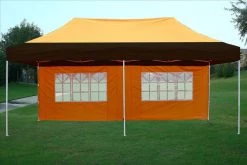 Delta Canopy F Model 10'x20' Black Orange - Pop Up Tent Pro Pop Up Tents