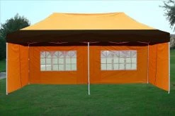 Delta Canopy Pop Up Tents E Model 10'x20' Black Orange - Pop Up Tent