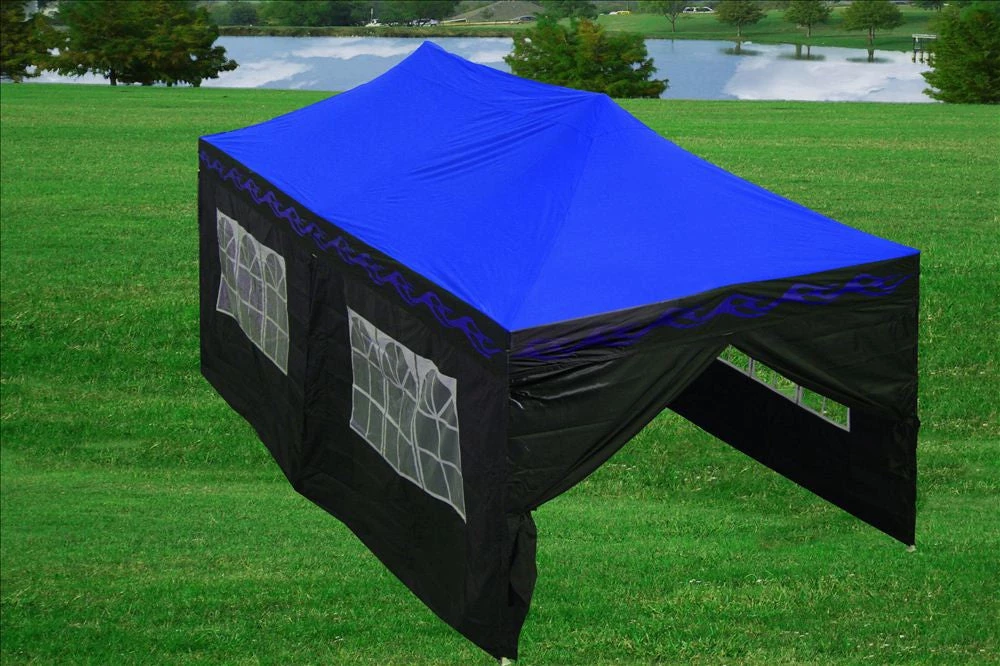 Delta Canopy E Model 10'x20' Blue Flame - Pop Up Tent 2 Delta Canopy E Model 10'x20' Blue Flame - Pop Up Tent