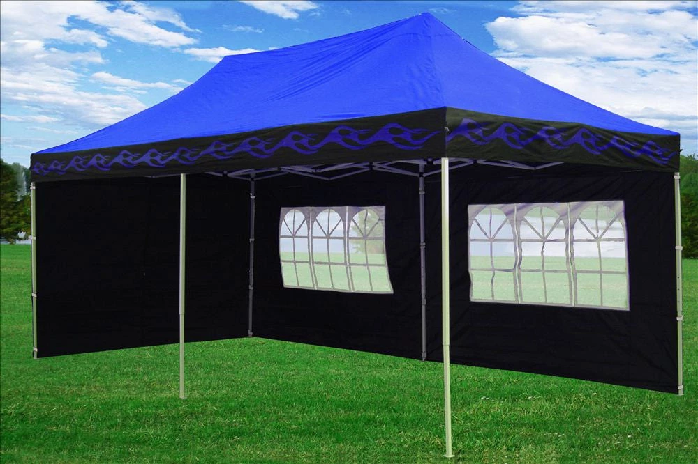 Delta Canopy E Model 10'x20' Blue Flame - Pop Up Tent 1 Delta Canopy E Model 10'x20' Blue Flame - Pop Up Tent