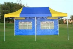 Delta Canopy E Model 10'x20' Blue Yellow - Pop Up Tent Pop Up Tents