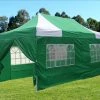 Delta Canopy Pop Up Tents E Model 10'x20' Green White - Pop Up Tent