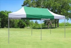 Delta Canopy Pop Up Tents F Model 10'x20' Green White - Pop Up Tent Pro