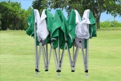 Delta Canopy Pop Up Tents F Model 10'x20' Green White - Pop Up Tent Pro