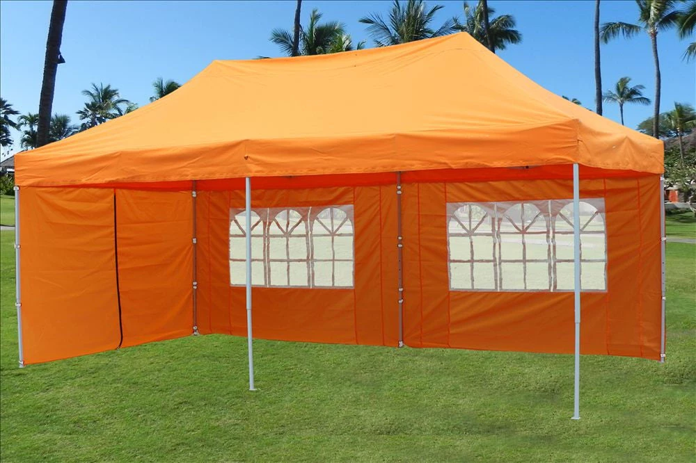 Delta Canopy E Model 10'x20' Orange - Pop Up Tent Pop Up Tents 4 Delta Canopy E Model 10'x20' Orange - Pop Up Tent Pop Up Tents