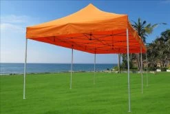 Delta Canopy F Model 10'x20' Orange - Pop Up Tent Pro Pop Up Tents