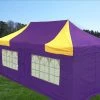 Delta Canopy F Model 10'x20' Purple Yellow - Pop Up Tent Pro Pop Up Tents