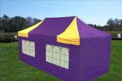 Delta Canopy F Model 10'x20' Purple Yellow - Pop Up Tent Pro Pop Up Tents