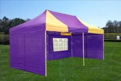 Delta Canopy F Model 10'x20' Purple Yellow - Pop Up Tent Pro Pop Up Tents