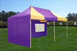 Delta Canopy F Model 10'x20' Purple Yellow - Pop Up Tent Pro Pop Up Tents