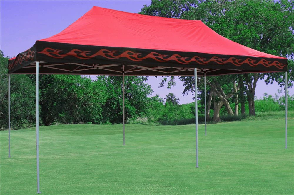 Delta Canopy F Model 10'x20' Red Flame - Pop Up Tent Pro 3 Delta Canopy F Model 10'x20' Red Flame - Pop Up Tent Pro