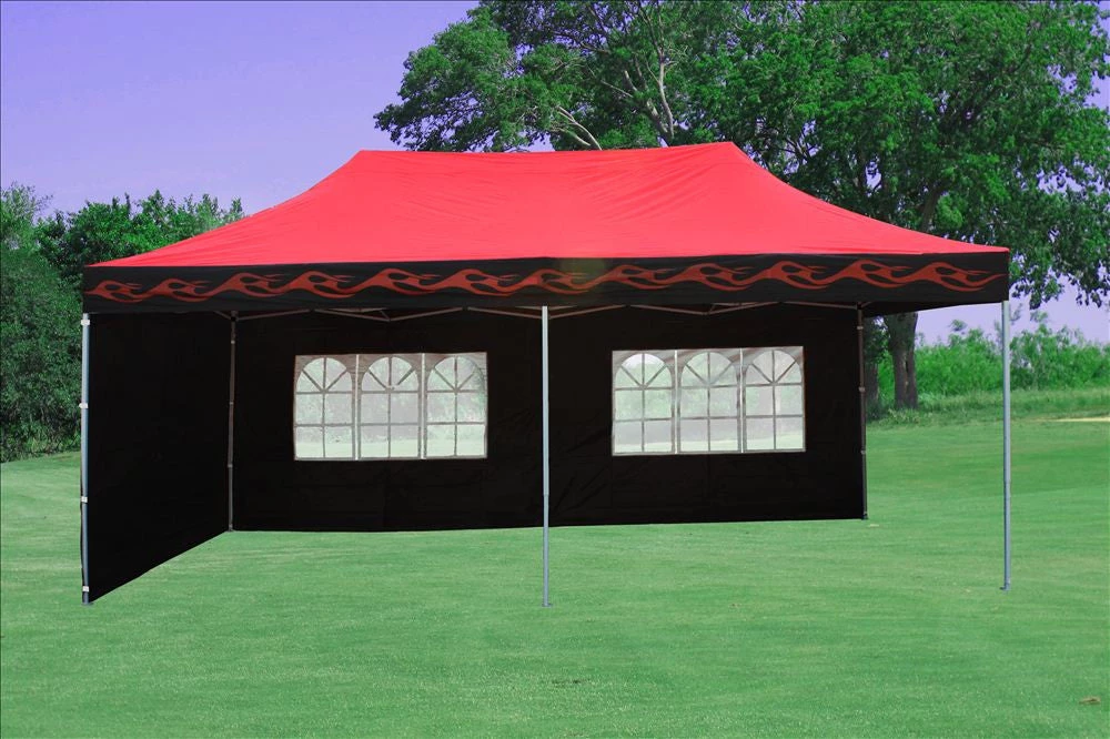Delta Canopy F Model 10'x20' Red Flame - Pop Up Tent Pro 5 Delta Canopy F Model 10'x20' Red Flame - Pop Up Tent Pro