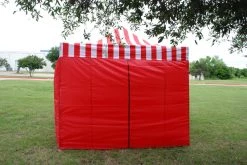 Delta Canopy E Model 10'x20' Red Stripe - Pop Up Tent