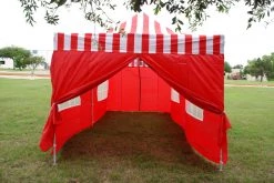 Delta Canopy F Model 10'x20' Red Stripe - Pop Up Tent Pro Pop Up Tents