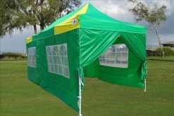 Delta Canopy Pop Up Tents E Model 10'x20' Green Yellow - Pop Up Tent