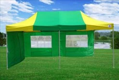 Delta Canopy F Model 10'x20' Green Yellow - Pop Up Tent Pro Pop Up Tents