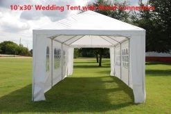 Delta Canopy Party Tents PE Tent 10'x30', 12'x30' & 15'x30' - Metal Connectors