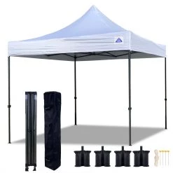Delta Canopy Pop Up Tents D Model 10'x10' - Pop Up Tent Canopy Shelter Shade With Weight Bags And Storage Bag