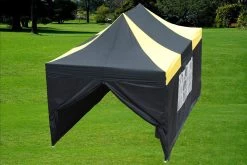 Delta Canopy Pop Up Tents F Model 10'x15' Black Yellow - Pop Up Tent Pro