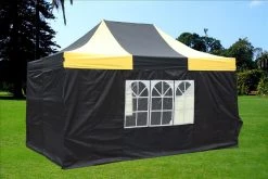Delta Canopy Pop Up Tents F Model 10'x15' Black Yellow - Pop Up Tent Pro