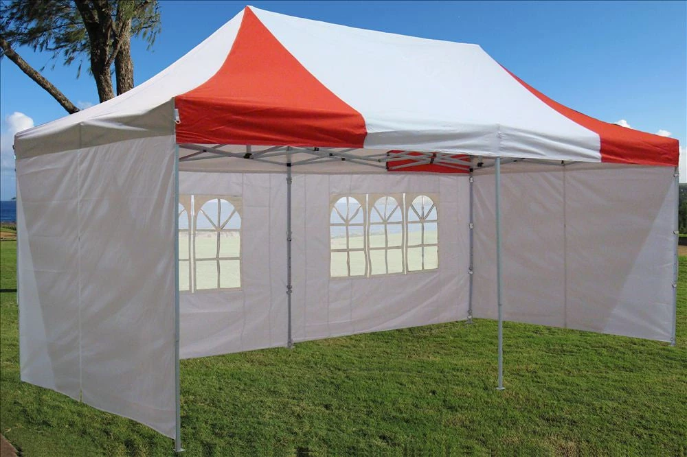 Delta Canopy E Model 10'x20' Red White - Pop Up Tent 2 Delta Canopy E Model 10'x20' Red White - Pop Up Tent