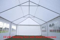 Delta Canopy Party Tents PE Tent 10'x30', 12'x30' & 15'x30' - Metal Connectors
