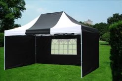 Delta Canopy E Model 10'x15' Black White - Pop Up Tent