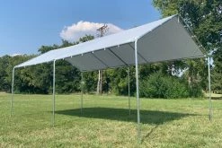 Delta Canopy Carports PE Carport Shelter - 20'x10' Light Grey