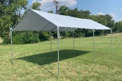 Delta Canopy Carports PE Carport Shelter - 20'x10' Light Grey