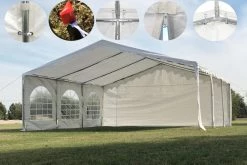 Delta Canopy Party Tents Budget PVC Party Tent 20'x16' - White