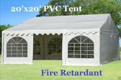 Delta Canopy Party Tents Fire Retardant PVC Party Tent - 20'x20', 26'x20'