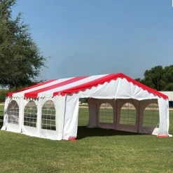 Delta Canopy Party Tents Budget PVC Party Tent 20'x20' - Blue, Green, Red, Sand, Yellow