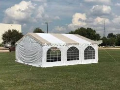 Delta Canopy Party Tents Budget PVC Party Tent 20'x20' - Blue, Green, Red, Sand, Yellow