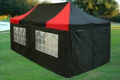 Delta Canopy E Model 10'x20' Black Red - Pop Up Tent