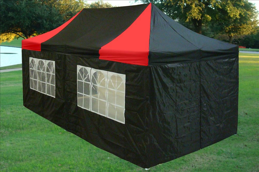 Delta Canopy E Model 10'x20' Black Red - Pop Up Tent 2 Delta Canopy E Model 10'x20' Black Red - Pop Up Tent