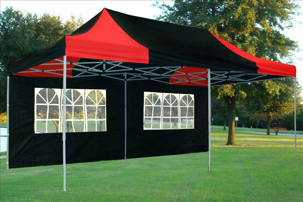 Delta Canopy E Model 10'x20' Black Red - Pop Up Tent 3 Delta Canopy E Model 10'x20' Black Red - Pop Up Tent