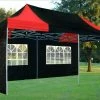 Delta Canopy E Model 10'x20' Black Red - Pop Up Tent